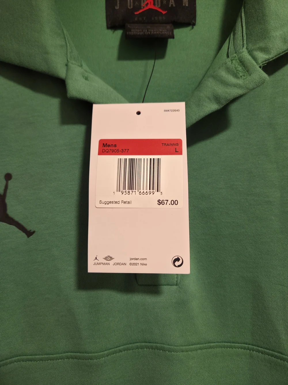 Jordan Nike Dri-FIT Men's Green Short Sleeve Golf Polo Shirt Large L Jumpman NWT - Picture 5 of 8